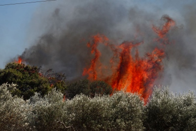 Πυρκαγιά ξέσπασε σε υπαίθριο χώρο με απορρίμματα στην Ύδρα - Επιχειρούν εναέρια μέσα